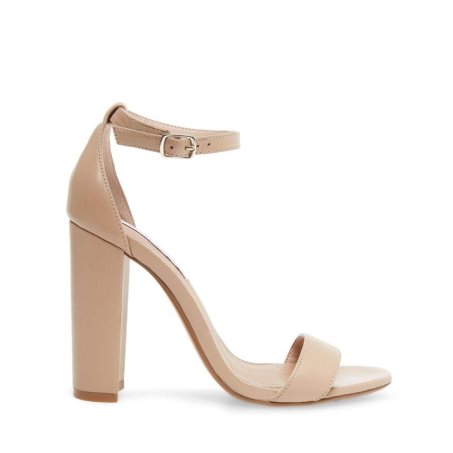 Sandalias Tacones Steve Madden Carrson Cuero Mujer Beige | ES YF1E48